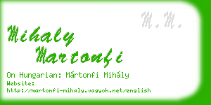 mihaly martonfi business card