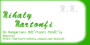 mihaly martonfi business card